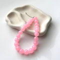 Jelly Chunky Beaded Necklace Light Pink